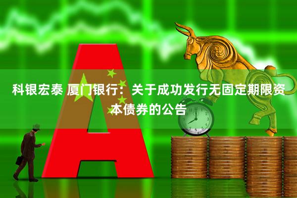 科银宏泰 厦门银行：关于成功发行无固定期限资本债券的公告